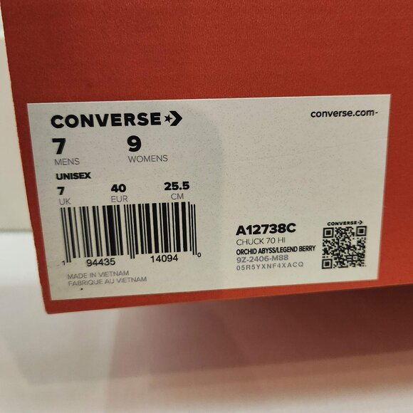 Chuck 70 tweed shimmer maroon converse - Picture 8 of 8